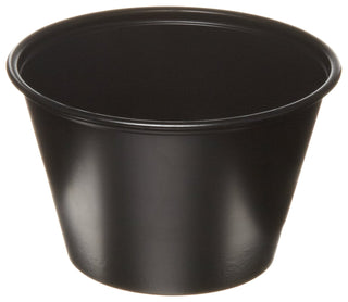 Dart P400BLK 4 oz Black PS Portion Container (Case of 2500)
