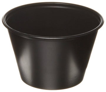 Dart P400BLK 4 oz Black PS Portion Container (Case of 2500)