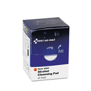 Alcohol Cleansing Pads by First Aid Only – 1 Count (Pack of 20), Bamboo, White, Pack of 20, Model FAE-4001