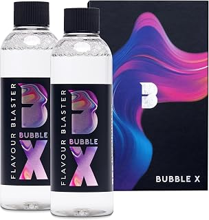 flavour blaster Edible Cocktail Bubble Mixture - 2X 6.1oz Bottles | Vegan & Non-Toxic Bubble Gun Mixture for Drinks | 1000 Bubbles per Bottle | Bartender & Mixology Gift for Home