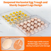 MesRosa Deviled Egg Carrier with Lid, 24 Egg Capacity, 2 Pack White
