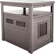 New Age Pet ECOFLEX Jumbo Cat Box Cover and End Table with Litter Box Enclosure and a 10 Year Warranty Hides Unsightly Litter Box made with Moisture & Odor Resistant Composite Material, Grey