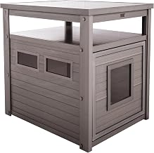 New Age Pet ECOFLEX Jumbo Cat Box Cover and End Table with Litter Box Enclosure and a 10 Year Warranty Hides Unsightly Litter Box made with Moisture & Odor Resistant Composite Material, Grey