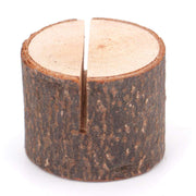 Tosnail Wooden Place Card Holders, 50 Pack with Kraft Cards, Rustic Brown