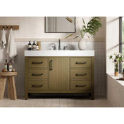 Elegant Kitchen and Bath 48" Single Bathroom Vanity in Chestnut Brown by Elegant Lighting – unspecified, Wood, Chestnut Brown, Model VF60648MCB-BS