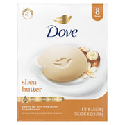 Shea Butter Beauty Bar Soap 8 Count by Dove – 3.75 Ounce (Pack of 8), White, Pack of 8, Model 011111076273