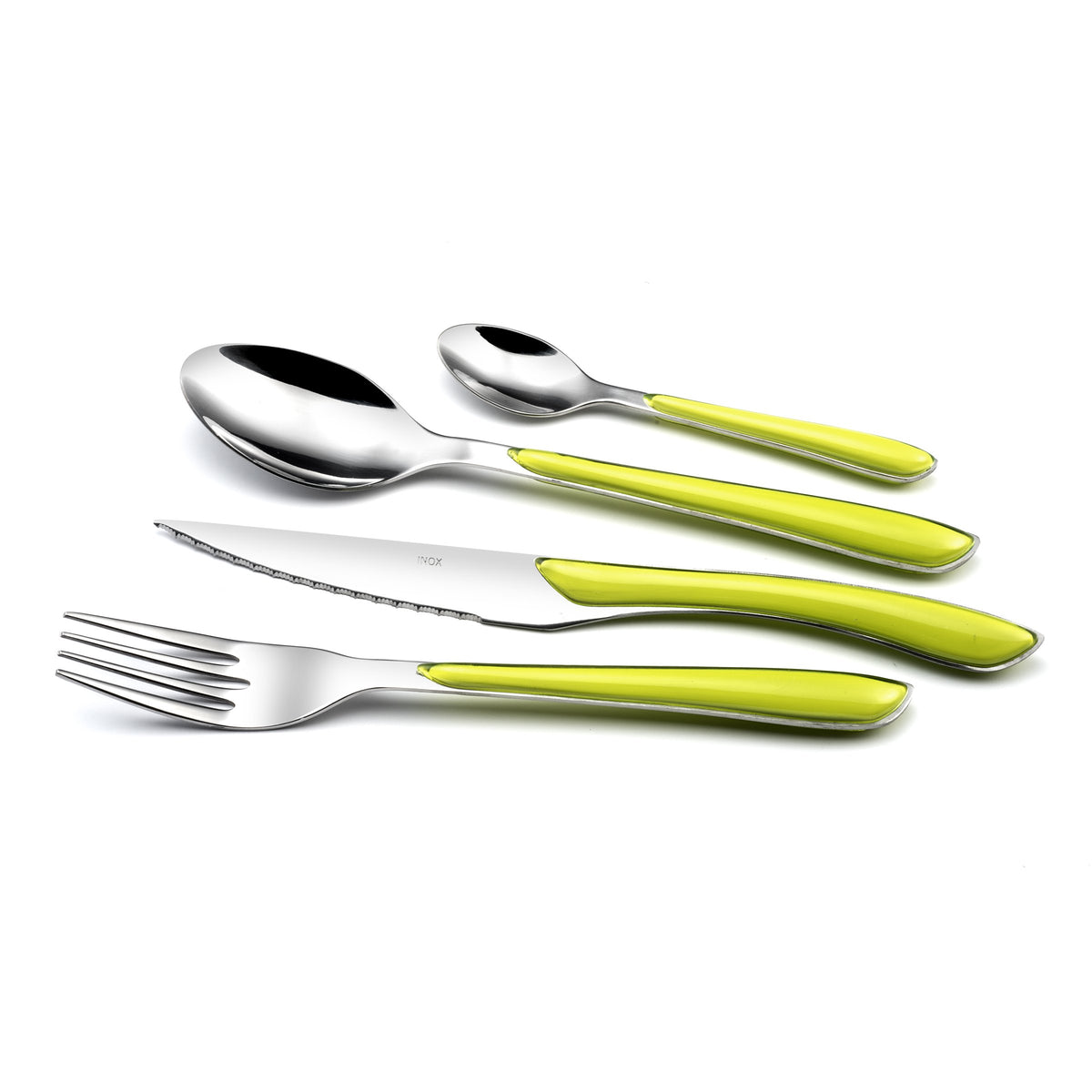 Amefa 32 Piece Cutlery Set for 8 People / Green / Modern Flatware Sets
