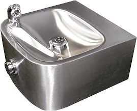 Haws 1105 Satin Finish 18 Gauge 304 Stainless Steel Wall Mounted Drinking Fountain with Single Bubbler