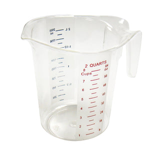 Measuring Cup by Winco – 2 Quart, 1.8927 liters, Polycarbonate, Clear, Model PMCP-200