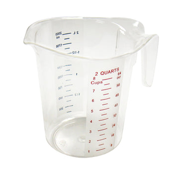Measuring Cup by Winco – 2 Quart, 1.8927 liters, Polycarbonate, Clear, Model PMCP-200