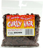 Hygloss 2 oz Curly Doll Hair for Crafts Brown- Premium Synthetic Hair for Doll Making, Puppets, and Arts & Crafts Projects – Easy Application