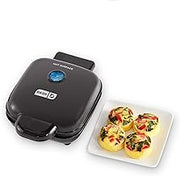 Dash Deluxe Egg Bite Maker - Electric Egg Bite Maker for Healthy Protein Snacks - Quick Cleanup, Space-Saving Design & Non-Slip Feet - 4 Servings, Black