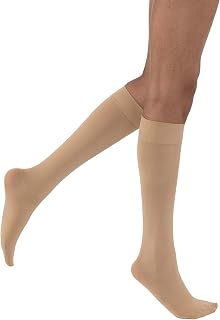 BSN Medical 115379 Jobst Opaque Compression Hose, Knee High, 20-30 mmHg, Closed Toe, Full Calf, X-Large, Natural