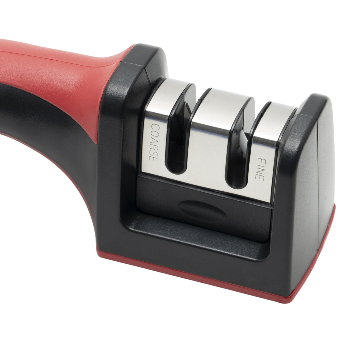 Kitchen Knife Sharpener Medium by Winco – Medium, Plastic, Black, Red, Model KSP-2