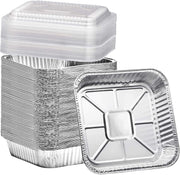Findful Square Foil Pans with Lids, 8x8 Inch, 35 Count