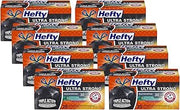 Hefty Ultra Strong Multipurpose Trash Bags, Black Large Flexible Bags with Drawstring, White Pine Breeze Scent, 30 Gallon Bags, 25 CT Bags Per Pack (Pack of 8)