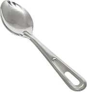 Thunder Group 11" solid basting spoon, stainless steel handle, comes in each