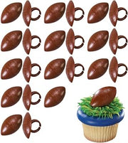 DecoPac NFL Football Rings, 24 Cupcake Decorations, Officially Licensed, Football Rings, Food Safe Cake Toppers – 24 Pack