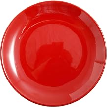 Yanco Two-tone Collection 7" Black and RED Melamine Round Plate, Coupe Shape Box of 48