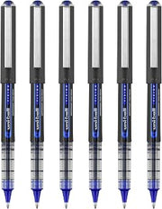 Uni-Ball uniball Vision Rollerball Pen, Broad Point (1.0mm), Blue Ink, 6 Count