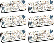 Ashley Productions Magnetic Whiteboard Eraser, Everyone is Welcome, Pack of 6 (ASH09979-6)