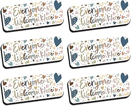 Ashley Productions Magnetic Whiteboard Eraser, Everyone is Welcome, Pack of 6 (ASH09979-6)