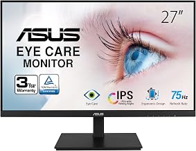 ASUS VA27DQSB 27" 1080P FHD IPS Computer Monitor, USB Docking, DisplayPort
