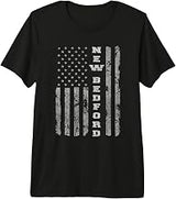 New Bedford, Massachusetts, American Flag Premium Tri-Blend T-Shirt