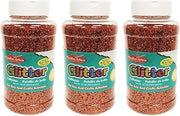 CLI Charles Leonard Creative Arts Glitter, Orange, Pack of 3 (1 lb) Bottles (CHL41165-3)