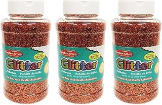 CLI Charles Leonard Creative Arts Glitter, Orange, Pack of 3 (1 lb) Bottles (CHL41165-3)