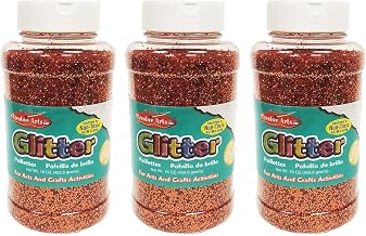 CLI Charles Leonard Creative Arts Glitter, Orange, Pack of 3 (1 lb) Bottles (CHL41165-3)