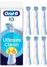 iO Ultimate Clean Original Refills by Oral-B – 1 Count (Pack of 1), Nylon, White/Dark Grey Heather, Model 8700216195546