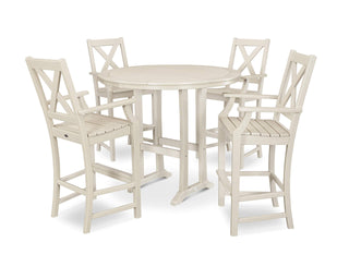 ® Braxton Bar Set by Polywood – High Density Polyethylene, Sand, Model PWS513-1-SA