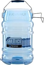 Ice Bucket, San Jamar Saf-T-Ice, 6 Gallon, Tri-Grip Handle and Hook, Blue