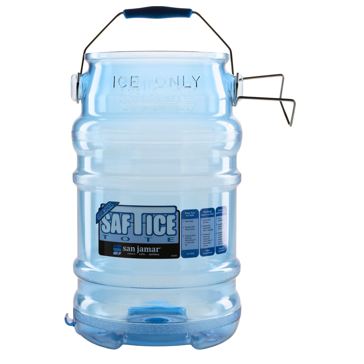 Ice Bucket by San Jamar – 1 Pack, 768.0 ounces, Polycarbonate, Blue, Model SI6000