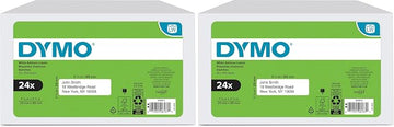Authentic LW Mailing Address Labels DYMO Labels for LabelWriter Label Printers White 1-1/8" x 3-1/2" 24 Rolls of 350,(Pack of 2)
