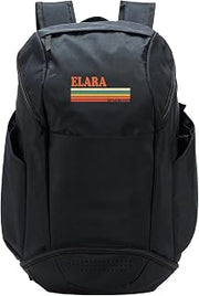 ELARA Retro Personalized First Name Vintage Stripes Sport Backpack