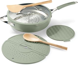 Tramontina Vue All-in-One Plus Pan Set, 5-Qt Ceramic Non Stick Cooking Pan