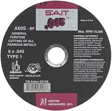 23106 6x.045x7/8 A60s Cutoff Wheel 026760 United Abrasives
