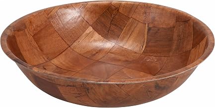 Winco 12" Wood Salad Bowl, Wooden