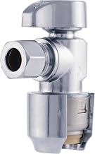 SharkBite Max 1/2 x 3/8 Inch Compression Angle Stop Valve, Quarter Turn, Push to Connect Brass Plumbing Fitting, PEX Pipe, Copper, CPVC, PE-RT, HDPE, UR23036