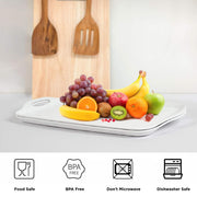 TP Melamine Serving Platters, 19 x 12 Inch Rectangular, Set of 2, Pure White