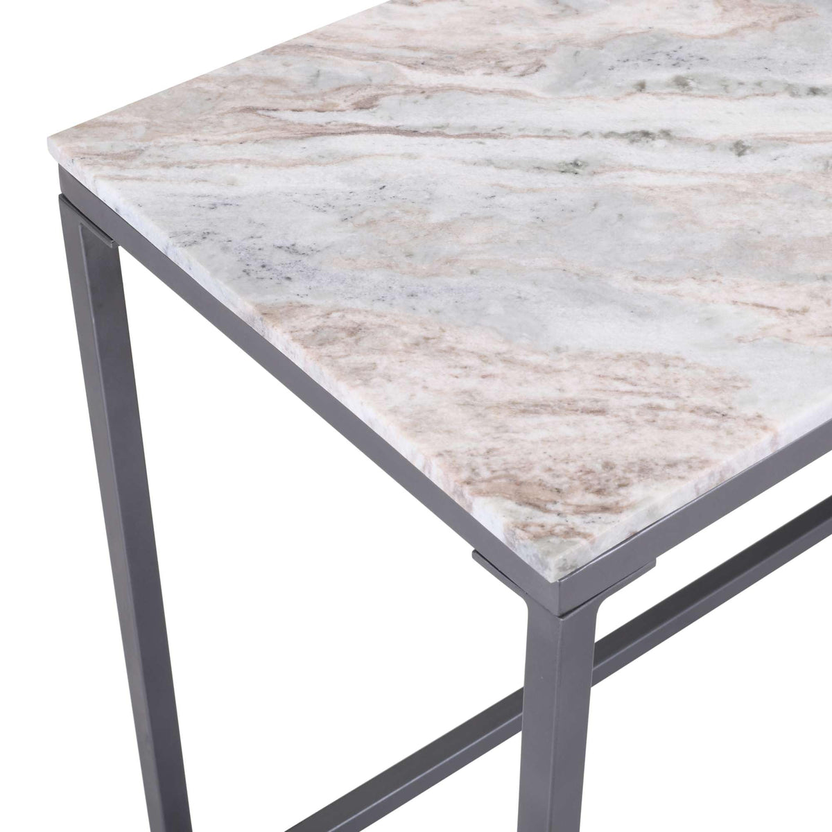 Wynn 50" Modern Luxe Solid Marble Sofa Console Table by Jofran Inc. – Marble, Grey Marble, Model 2568-4