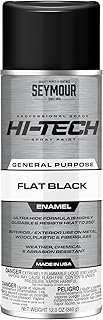 Seymour 16-133 Hi-Tech Enamels Spray Paint, Flat Black | Weather, Chemical, & Abrasion Resistant