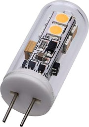 Satco 2w T4 LED 12v Bi Pin G4 Base 3000K Clear Finish Bulb
