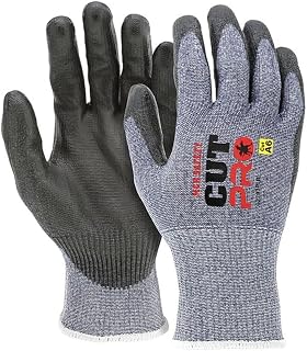MCR Safety 92793PUXXL Cut Pro 13 Gauge HyperMax Work Glove, Cut Protection, Polyurethane Coated Palm & Fingertips, Touchscreen Friendly, XX-Large
