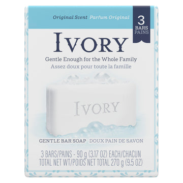 Simply Ivory Bath Bar for Unisex – 1 Count (Pack of 3), Black, Pack of 3, Model 32136
