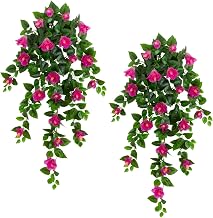 Nearly Natural 41in. UV Resistant Artificial Hibiscus Hanging Plant (Indoor/Outdoor) - Set of 2