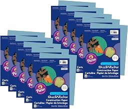 Prang Construction Paper, Sky Blue, 9" x 12", 50 Sheets Per Pack, 10 Packs