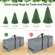 Baleine Artificial Tree Bag, 7.5 Foot Capacity, Gray